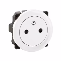 Prise 2P+T Surface Confort Céliane à bornes automatiques - livrée complète avec support, enjoliveur Blanc, plaque Blanc Email ...