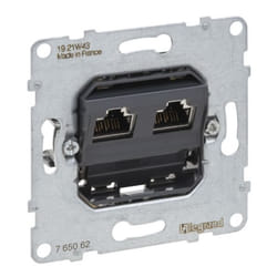 Legrand 765062 prise de courant 2 x RJ-45 Noir