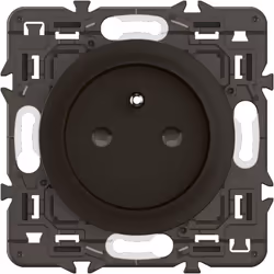 La prise 2P+T Céliane à vis spéciale rénovation de Legrand avec enjoliveur Noir et support est une solution idéale pour moder ...
