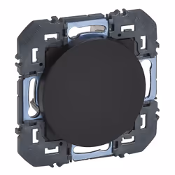 Obturateur dooxie finition noir équipé d'un support - à équiper de plaque de finition