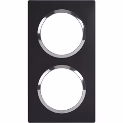 Plaque carrée dooxie 2 postes finition noir bague chromé LEGRAND 600896 Plaque de finition version carrée dooxie 2 postes fin ...