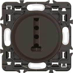 Legrand - Prise téléphone Céliane 8 contacts en t - Noir à équiper d'une plaque