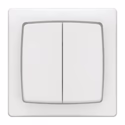 Interrupteur va-et-vient double 10AX Mécanisme IP2X protégé contre les contacts directs - 250V~ Blanc RAL9003 Livré bornes ou ...