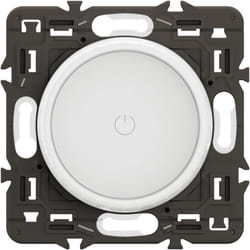 Legrand - Variateur bague rotative led Céliane Blanc + support, à équiper d'une plaque