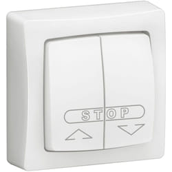 bouton poussoir - double - pour volets roulants - complet - blanc - legrand 086010l