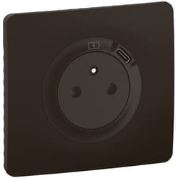 Prise 2P+T avec prise usb Type-C 7,5W Céliane complet Noir - Legrand