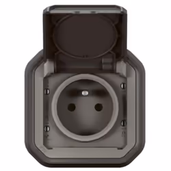 Prise Avec Terre Encastrée Plexo Ip55 16a - Anthracite - Legrand - Vue supplémentaire 2