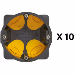 Le lot de 10 boîtes d'encastrement Legrand Eco Batibox est spécialement conçu pour les installations électriques en cloisons  ...