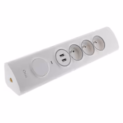 Description générale Bloc multiprises d'angle parafoudre au design astucieux, conçu pour optimiser l'espace sur votre plan de ...