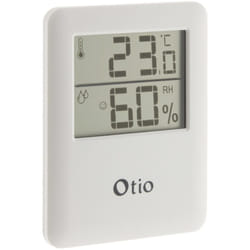 Thermomètre hygromètre magnétique lcd - blanc Otio