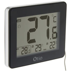 Thermomètre intérieur extérieur filaire Noir - grand écran Otio