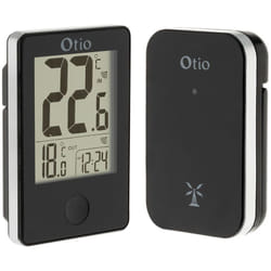 Otio - Thermomètre intérieur extérieur sans fil Noir - écran lcd