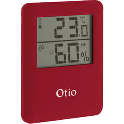 Thermomètre hygromètre magnétique lcd - bordeaux Otio