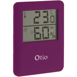 Thermomètre hygromètre magnétique lcd - violet Otio