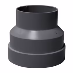Description générale Réduction plastique concentrique de diamètre 125 à 100 mm, idéale pour les systèmes de ventilation mécan ...