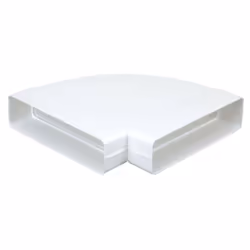 Ch 55 x 110 - coude horizontal 90° rectangulaire plastique rigide section 55x110 - réseaux rectangulaire en conduits rigides ...