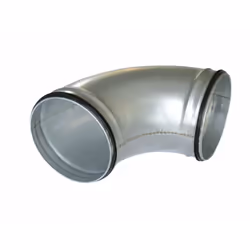 Coude galva 90° avec joint permettant de dévier les conduits de ventilation