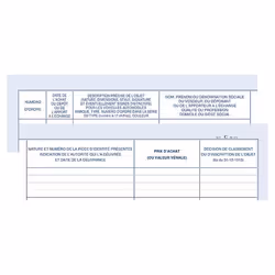 ELVE 1413 livre d'administration Bleu 104 feuilles