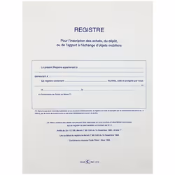 ELVE 1413 livre d'administration Bleu 104 feuilles