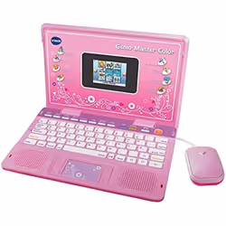 Ordinateur portable pour enfant bilingue - VTech - Genius XL Color Pro - Rose - 180 activités - 3 à 11 ans