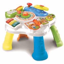 VTech Ma table d'activites billingue, Sonore, Fonction vocale, Batteries requises, AA, Plastique, Multicolore