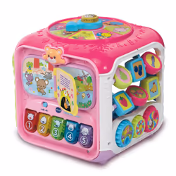 VTech Baby Activiteiten Kubus roze, 0,75 an(s), Fonction vocale, Batteries requises, AA, Synthétique, Rose
