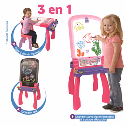 VTech DigiArt Magi chevalet interactif 3 en 1 rose - Vue supplémentaire 4