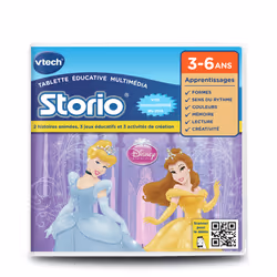 VTech Jeu Storio Princesses Disney, 3 an(s), 6 an(s), 20 mm, 140 mm, 155 mm, 130 g