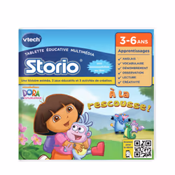 VTech Jeu Storio Dora, 3 an(s), 6 an(s), 20 mm, 140 mm, 155 mm, 120 g