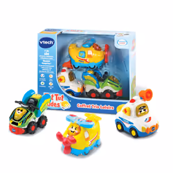 VTech Tut Tut Bolides - Coffret Trio Loisirs (Avion Formule 1 Bus), 1 an(s), Multicolore, Plastique