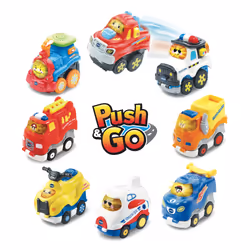 VTech Tut Tut Bolides - Vehicules Push & Go, 1 an(s), Batteries requises, AAA, Plastique, Multicolore
