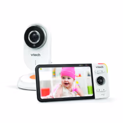 VTech BM818 - BABYPHONE VIDÉO WIDE VIEW HD (ÉCRAN 5 ULTRA PLAT HD - VEILLEUSE)
