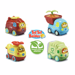VTech Tut Tut Bolides VÉHICULES "ÉCOLO" (PLASTIQUE BIOSOURCÉ), 1 an(s), Plastique, Multicolore