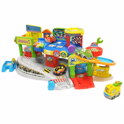 VTech Tut Tut Bolides Mon premier garage interactif, 1 an(s), Sonore, Fonction vocale, Batteries requises, AAA, Plastique