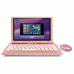 VTech Genio, mon premier vrai ordi ! (rose), Ordinateur portable pour enfant, 5 an(s), Rose