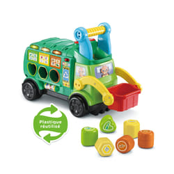 VTech MAXI CAMION POUBELLE RECYCLO'FORMES (PLASTIQUE RÉUTILISÉ)