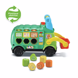 VTech MAXI CAMION POUBELLE RECYCLO'FORMES (PLASTIQUE RÉUTILISÉ)