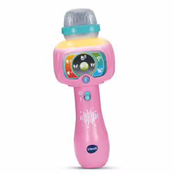 VTech SUPER MICRO MAGIC'FUN ROSE, Microphone jouet, 2 an(s), AAA, 203 g, Multicolore