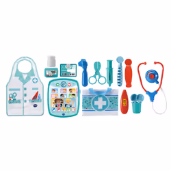 VTech Verzorg & Leer Doktersset, 2 an(s), Sonore, Fonction vocale, Batteries requises, AA, Plastique