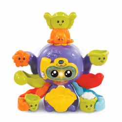VTech Baby POLO, MON POULPE RIGOLO, Animal de bain, Garçon/Fille, 1 an(s), AAA, Plastique, Multicolore