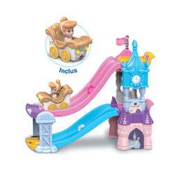 VTech TUT TUT BOLIDES DISNEY PRINCESSES - CHÂTEAU - TOBOGGAN ENCHANTÉ (+ LE CARROSSE MARIAGE ENCHANTÉ DE CENDRILLON)