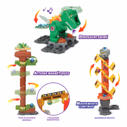 VTech MARBLE RUSH - DINO ADVENTURES MAGNETIC SET XL400E - Vue supplémentaire 4
