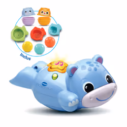 VTech THÉO, MON HIPPO BÉBÉ NAGEUR, Garçon/Fille, 1 an(s), AAA, Plastique, Multicolore