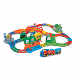 VTech Tut Tut Aventures TUT TUT BOLIDES - SUPER CIRCUIT TRAIN ÉDUCATIF (ADAM, TRAIN MARCHAND) - Vue supplémentaire 2