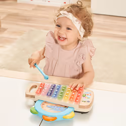 VTech Baby Interaktives Holz-Xylofon mit Tamburin