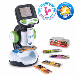 VTech Mijn Interactieve Video Microscoop, 7 an(s), Fonction vocale, Batteries requises, AA, Plastique, Multicolore
