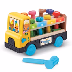 VTech LUMI CAMION TAP TAP (JOUET AVEC PARTIE BOIS CERTIFIE FSC), 1,5 an(s), Batteries requises, AAA, Plastique, Multicolore