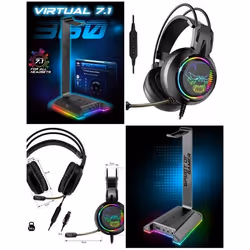 Casque Gamer - RGB - 7.1 Virtuel - Circum-aural - Filaire - Noir