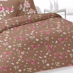 Parure de couette coton Lea - PD6627-220-taupe