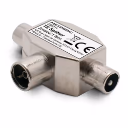 Répartiteur TV en T 952 mm 2 mâles/1 fem. blindé métal